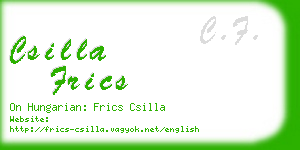 csilla frics business card